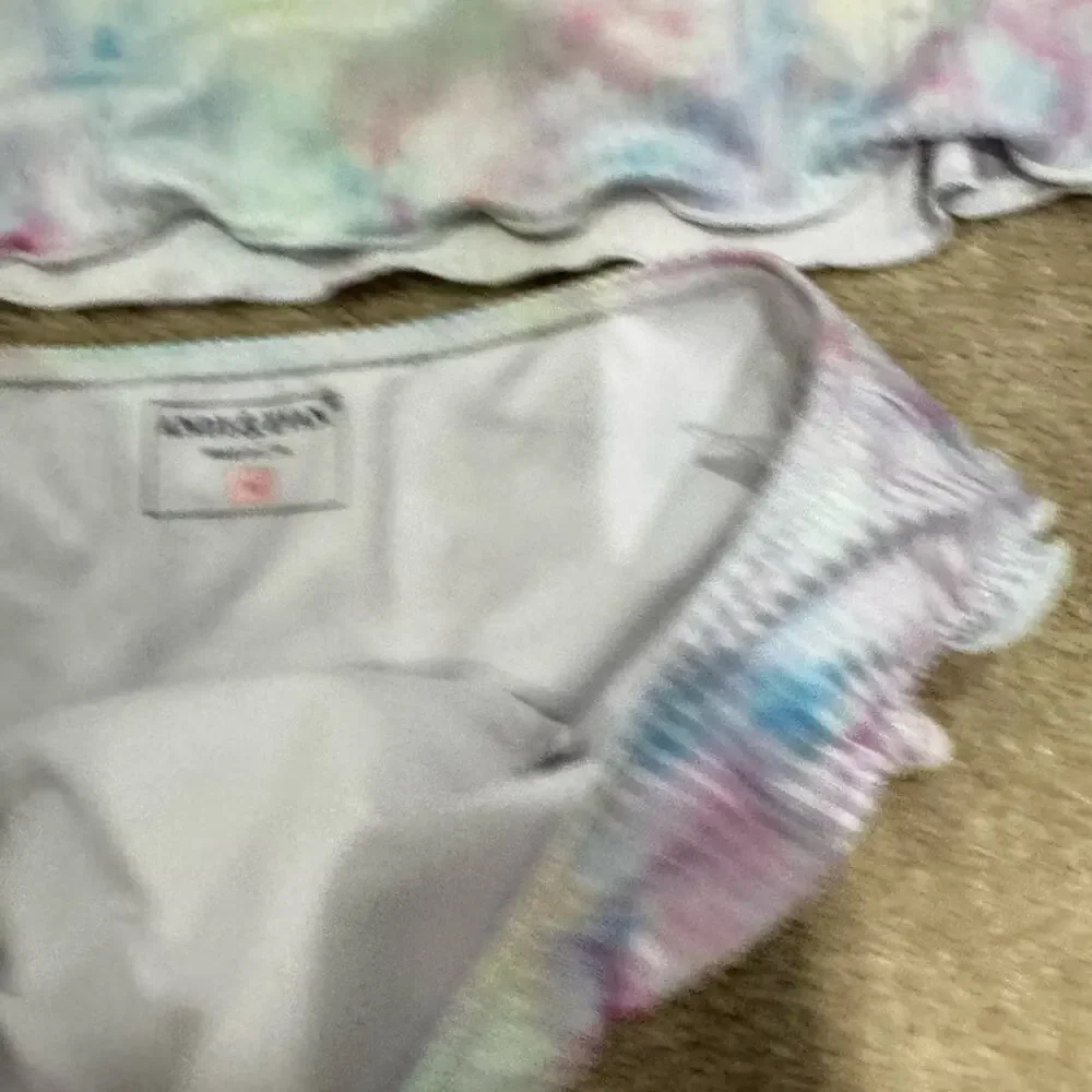 girls Andy & Evan Multicolor Tie-Dye tankini, size 16